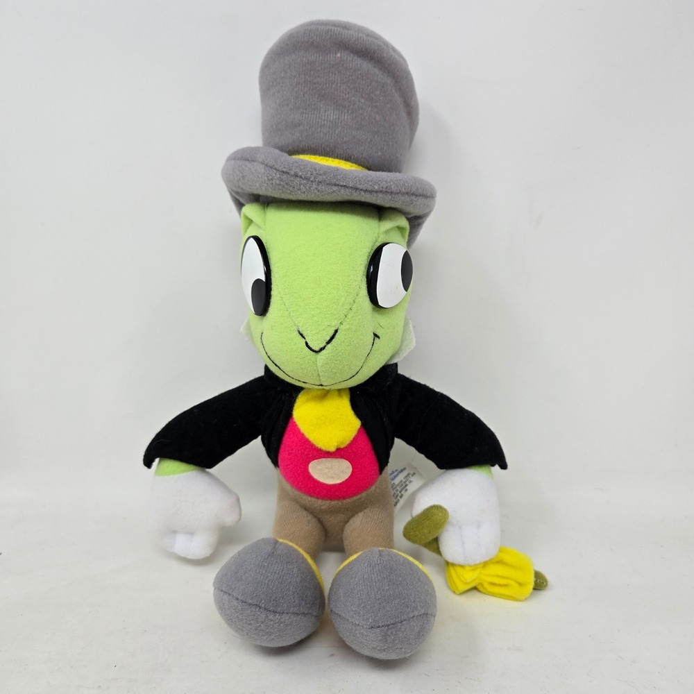 Disney Parks Jiminy Cricket Plush Pinocchio 10 inch Stuffed Animal Toy Umbrella
